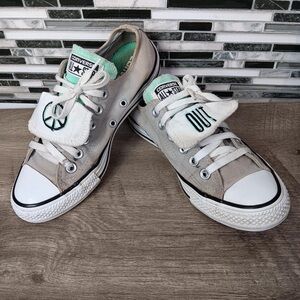 Converse Gray and White Athletic Shoes